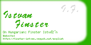 istvan finster business card